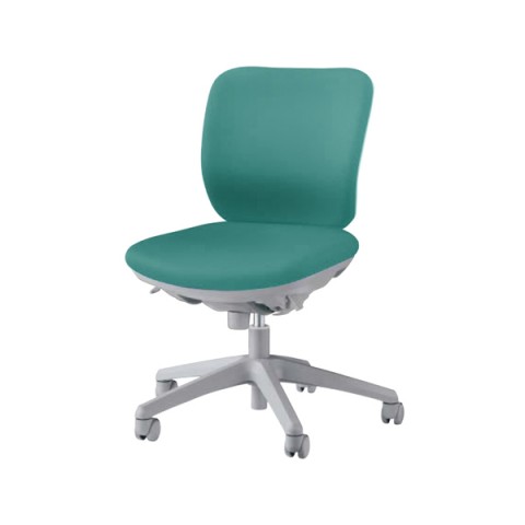 ライオン オフィスチェア 完成日 組立不要 セレーナ アームレスアームタイプ ロッキングストッパー付シンクロタイプ レザー張り ローバック No.2930S 417-76