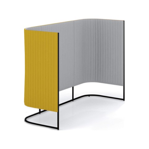 コクヨ パーテーション・間仕切り 完成日 組立不要 インフレーム チェアースクリーンブース(ハーフ) 片側2人用 H1350 フレーム:ブラック SN-TC213BGN1SN