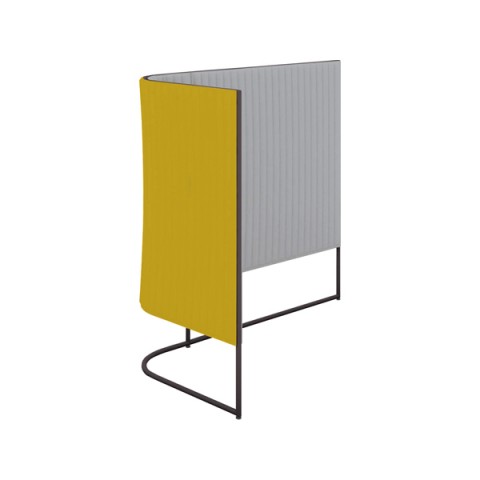 コクヨ パーテーション・間仕切り 完成日 組立不要 インフレーム チェアースクリーンブース(コーナー) Lタイプ H1350 フレーム:ブラック SN-TCL13BGN1SN
