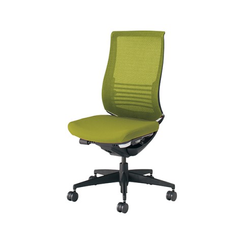 コクヨ オフィスチェア 完成日 組立不要 ベゼル 樹脂タイプ ファンクショナルタイプ(ランバーサポート付き) 肘なし ブラックフレーム(背座同色) ポリウレタン巻きキャスター CR-2822E6GMQ3-VN