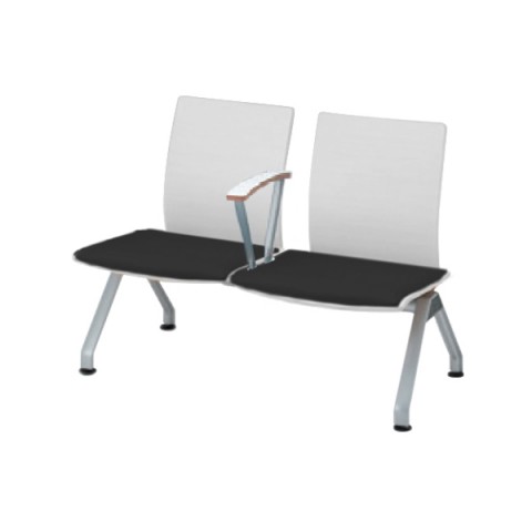 イトーキ ロビーベンチ・長椅子 完成日 組立不要 ウェイティング PA-5 2連背付 座クッション付 布 PAL-5210GB-W9T1