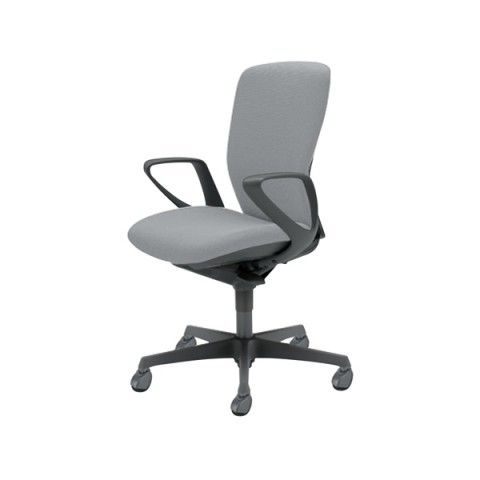 オカムラ オフィスチェア 完成日 組立不要 スラート シェルカラー(ブラック) 樹脂脚 ゴムキャスター デザインアーム C345JR-FSG3