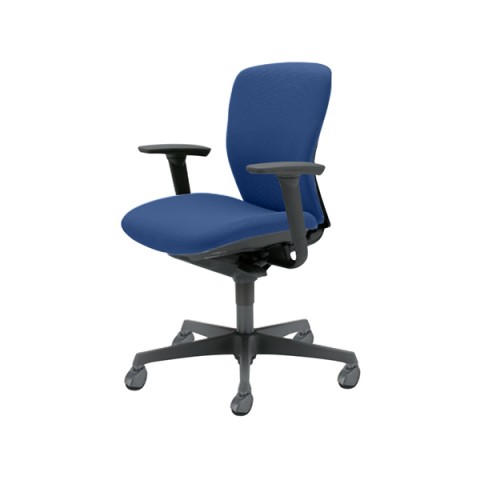 オカムラ オフィスチェア 完成日 組立不要 スラート シェルカラー(ブラック) 樹脂脚 ゴムキャスター アジャストアーム C381JR-FSF3