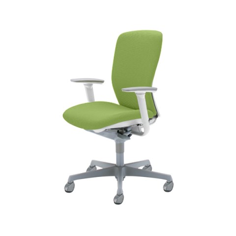 オカムラ オフィスチェア 完成日 組立不要 スラート ハイバック シェルカラー(ホワイト) 樹脂脚 ゴムキャスター アジャストアーム C385XR-FSF5