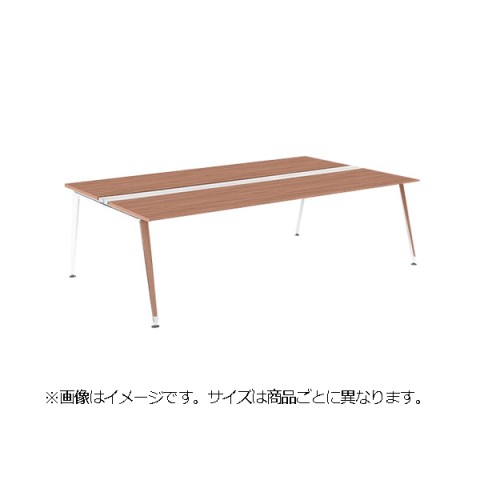 オカムラ オフィスデスク 完成日 組立不要 プリシード スラント脚 両面タイプ フリースタンディングタイプ センターカバータイプ 天板・脚カバー同色 塗装脚 配線カバー付 3A21ED-MBA6