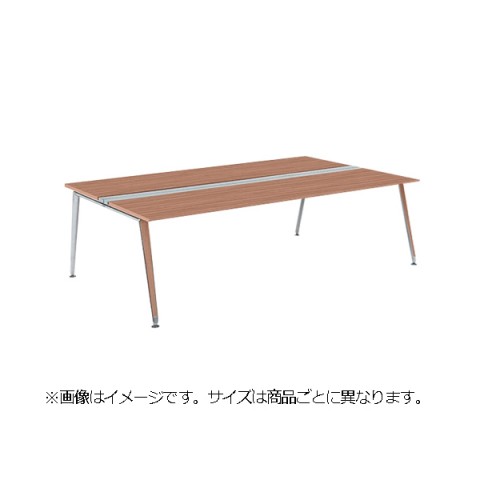 オカムラ オフィスデスク 完成日 組立不要 プリシード スラント脚 両面タイプ フリースタンディングタイプ センターカバータイプ 天板・脚カバー同色 ポリッシュ脚 配線カバー付 3A21EJ-MBD6