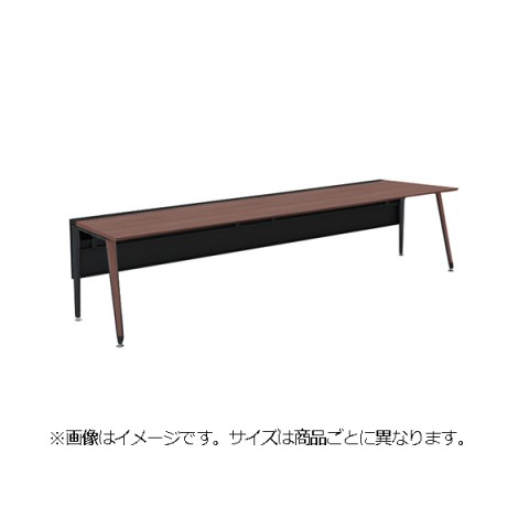オカムラ オフィスデスク 完成日 組立不要 プリシード スラント脚 片面タイプ フリースタンディングタイプ センターレールタイプ 塗装脚 配線カバー付 3A20GH-MBC7