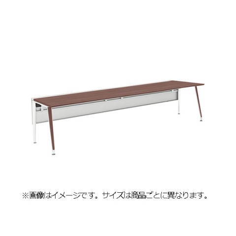 オカムラ オフィスデスク 完成日 組立不要 プリシード スラント脚 片面タイプ フリースタンディングタイプ バックパネル設置用 塗装脚 配線カバー付 3A22GH-MBA7