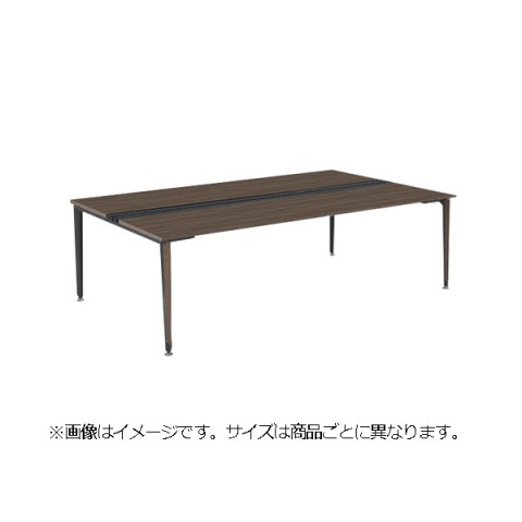 オカムラ オフィスデスク 完成日 組立不要 プリシード ゲート脚 両面タイプ フリースタンディングタイプ センターカバータイプ 塗装脚 配線カバー付 3A24AG-MBC3