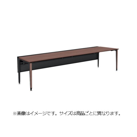 オカムラ オフィスデスク 完成日 組立不要 プリシード ゲート脚 片面タイプ フリースタンディングタイプ センターレールタイプ 塗装脚 配線カバー付 3A23GH-MBC7