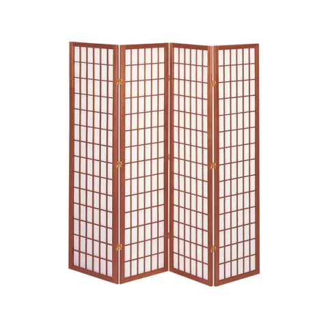間仕切り和風伝統格子状衝立　枯茶色仕上げ１枚式衝立　　③ 和風格子状間仕切り衝立 和風枯茶色仕上げ1枚式パーテーション