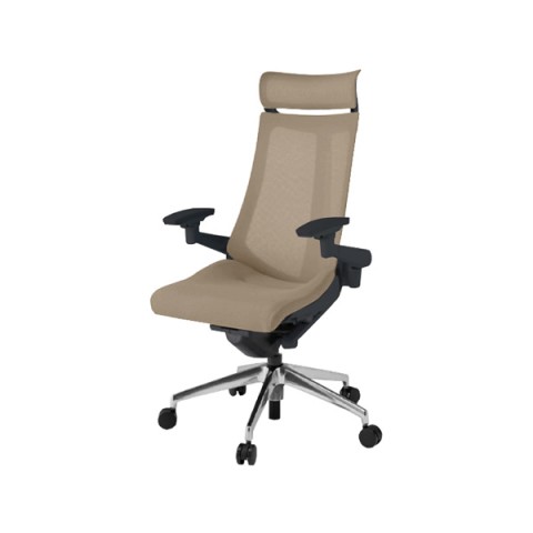 イトーキ オフィスチェア 完成日 組立不要 アクトチェア プレーンメッシュバック エクストラハイバック アルミミラー脚 抵抗付ウレタン双輪キャスター ランバーサポート付 ハンガー付 アジャスタブル肘 ベースカラーZT KG-457JVXM-ZTY3