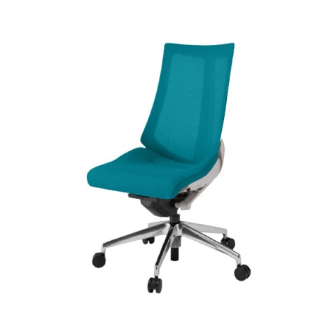 イトーキ オフィスチェア 完成日 組立不要 アクトチェア プレーンメッシュバック ハイバック アルミミラー脚 抵抗付ウレタン双輪キャスター ランバーサポート付 ハンガーなし 肘なし ベースカラーZN KG-450JVM-ZNA3