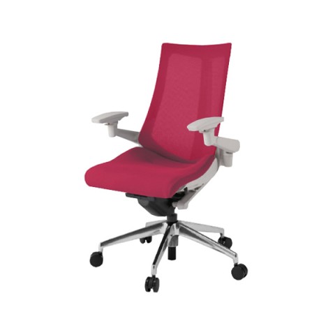 イトーキ オフィスチェア 完成日 組立不要 アクトチェア プレーンメッシュバック ハイバック アルミミラー脚 抵抗付ウレタン双輪キャスター ランバーサポート付 ハンガーなし アジャスタブル肘 ベースカラーZN KG-457JVM-ZNM4