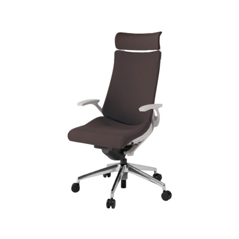 イトーキ オフィスチェア 完成日 組立不要 アクトチェア プレーンクロスバック エクストラハイバック アルミミラー脚 ナイロン双輪キャスター ランバーサポート付 ハンガーなし T型肘 ベースカラーZN KG-415PSE-ZNH2