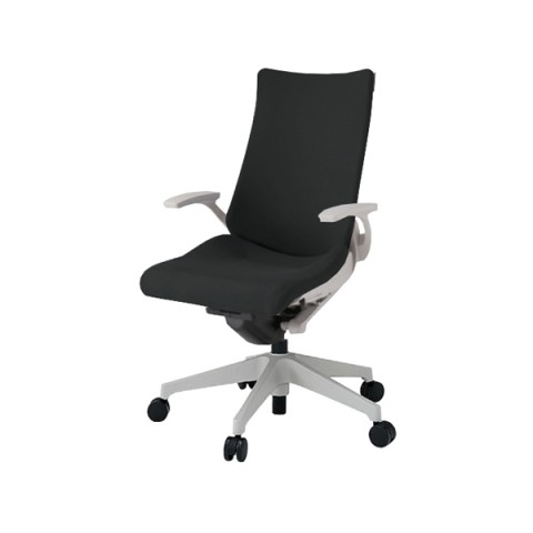 イトーキ オフィスチェア 完成日 組立不要 アクトチェア プレーンクロスバック ハイバック 樹脂脚 ナイロン双輪キャスター ランバーサポート付 ハンガーなし T型肘 ベースカラーGN KG-415PS-GNT1