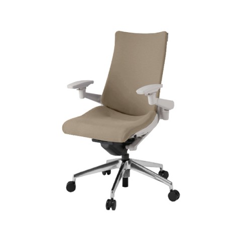 イトーキ オフィスチェア 完成日 組立不要 アクトチェア プレーンクロスバック ハイバック アルミミラー脚 ナイロン双輪キャスター ランバーサポート付 ハンガー付 アジャスタブル肘 ベースカラーZN KG-417PSH-ZNY3