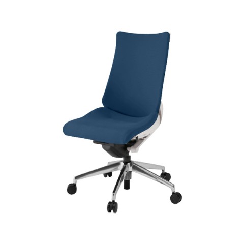 イトーキ オフィスチェア 完成日 組立不要 アクトチェア プレーンクロスバック ハイバック アルミミラー脚 ナイロン双輪キャスター ランバーサポートなし ハンガーなし 肘なし ベースカラーZW KG-430PS-ZWB2