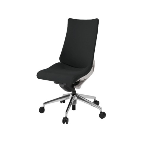 イトーキ オフィスチェア 完成日 組立不要 アクトチェア プレーンクロスバック ハイバック アルミミラー脚 抵抗付ウレタン双輪キャスター ランバーサポートなし ハンガーなし 肘なし ベースカラーZN KG-430PSM-ZNT1