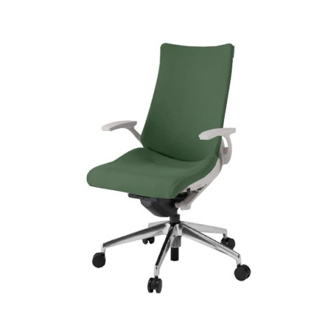 イトーキ オフィスチェア 完成日 組立不要 アクトチェア プレーンクロスバック ハイバック アルミミラー脚 ナイロン双輪キャスター ランバーサポートなし ハンガーなし T型肘 ベースカラーZN KG-435PS-ZNQ2