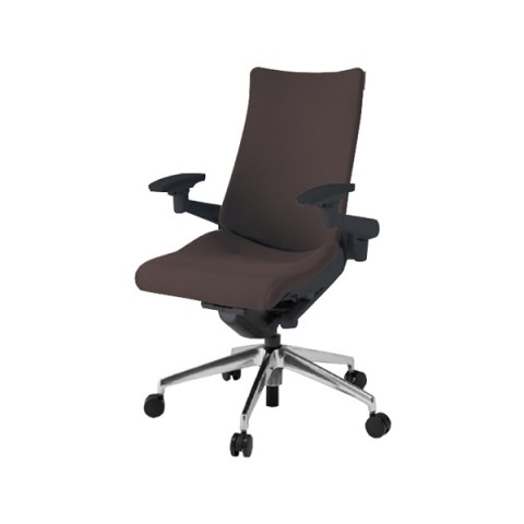 イトーキ オフィスチェア 完成日 組立不要 アクトチェア プレーンクロスバック ハイバック アルミミラー脚 抵抗付ウレタン双輪キャスター ランバーサポートなし ハンガーなし アジャスタブル肘 ベースカラーZT KG-437PSM-ZTH2