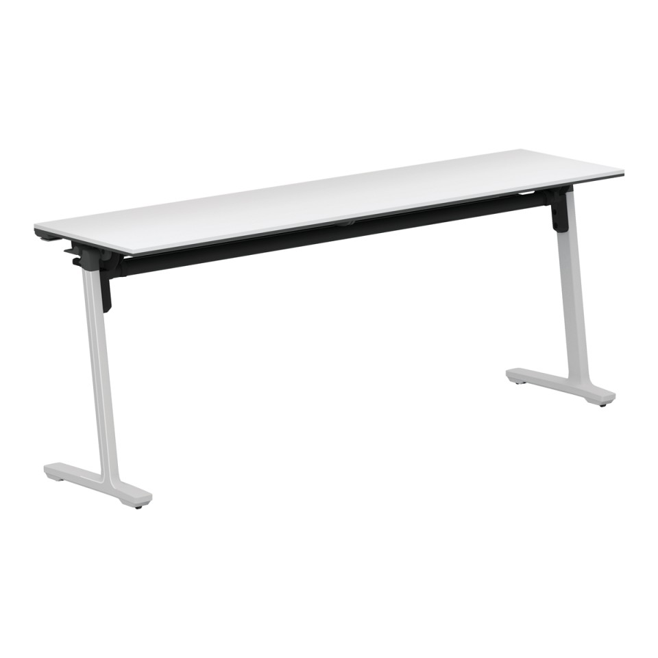 コクヨ ミーティングテーブル 完成日 組立不要 カーム フラップテーブル(パネルなしタイプ) 連動ロック・天板フラップ式 棚付 脚カラー:ホワイト KT-S1400SAWPAWNN