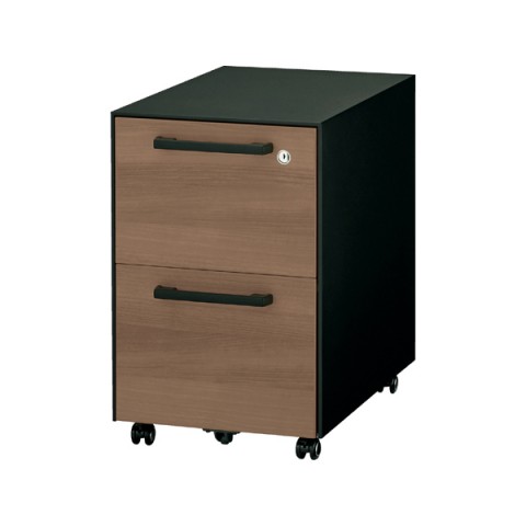 プラス デスクワゴン・脇机 完成日 組立不要 エクセフ デスク タイプエルエックス XF CABINET 600 奥行 2段キャビ XC-XF046SC-2 649-417