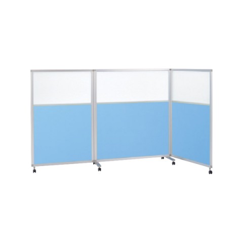 イナバ パーテーション・間仕切り 完成日 組立不要 LMパネル 樹脂・クロスコンビパネル(キャスター付) 3連 W3010(900+1210+900) H1450 LMN-3530GA A10481J5
