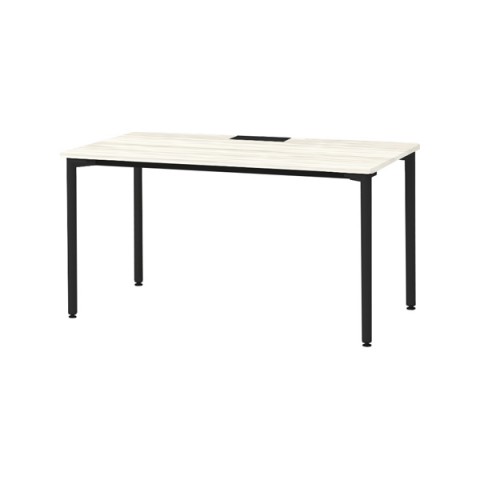 イトーキ オフィスデスク 完成日 組立不要 アクティブフィールド パーソナルテーブル 角型 H720 アジャスター脚 脚カラー:サテンブラックT 配線口タイプ AF-1306PWA1-TH