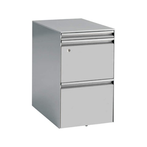 オカムラ デスクワゴン・脇机 完成日 組立不要 プリシード A4 2段+ペントレータイプ ソフトクローズタイプ ダイヤル錠 本体色:スキップシルバー 3A31CD-Z637