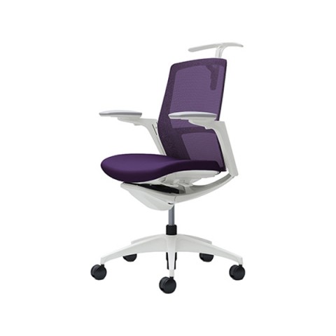 オカムラ オフィスチェア 完成日 組立不要 フィノラ ミドルバック アジャストアーム 座クッション ホワイトパネル ホワイトボディ ホワイト脚 ハンガー付 C784WW-F1G0