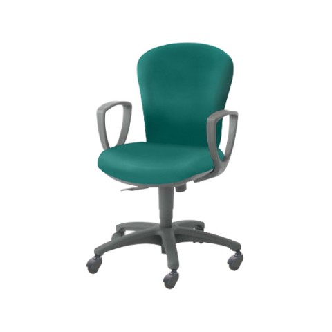 コクヨ オフィスチェア 完成日 組立不要 レグノ2 スタンダードタイプ ローバック サークル肘付きチェアー エコPVCレザー ゴム単輪キャスター CR-G211F4VZN24-VN