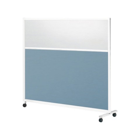 イトーキ パーテーション・間仕切り 完成日 組立不要 スクリーンパネルK 1連パネル 単独用(3点支持タイプ) W1800 樹脂・クロスコンビパネル キャスター付 H1450 FSK-84CGC-W9S7