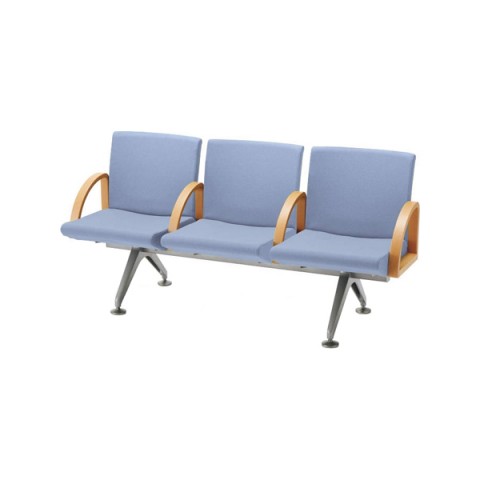 コクヨ ロビーベンチ・長椅子 完成日 組立不要 コレッティ2 3人用 3連アームチェア(中肘付き) 張り地:エコPVCレザー(耐アルコール、耐次亜塩素酸ナトリウム性能を持ったレザー) CN-4203AAVZ62