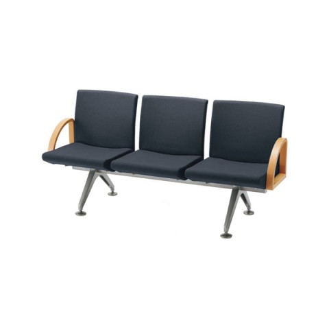 コクヨ ロビーベンチ・長椅子 完成日 組立不要 コレッティ2 3人用 3連アームチェア 張り地:布 CN-4203AK4B6