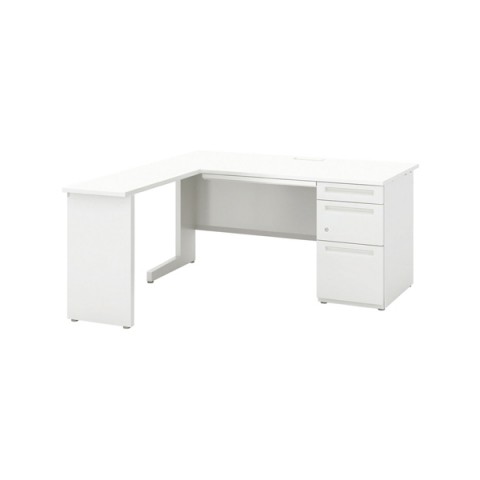 ウチダ オフィスデスク 完成日 組立不要 スカエナエイチ700 エスタイプ L型片袖デスク D700 B4-3段 L型片SS167B-SKH7 5-117-1690