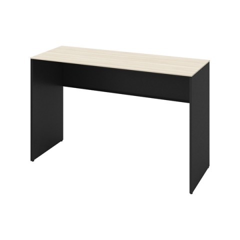 オカムラ オフィスデスク 完成日 組立不要 ソリスト パネル脚 平机 ハイタイプ(1000H) D600 脚色ブラック メラミン天板(プライズウッド) 3K26NB-MDY7