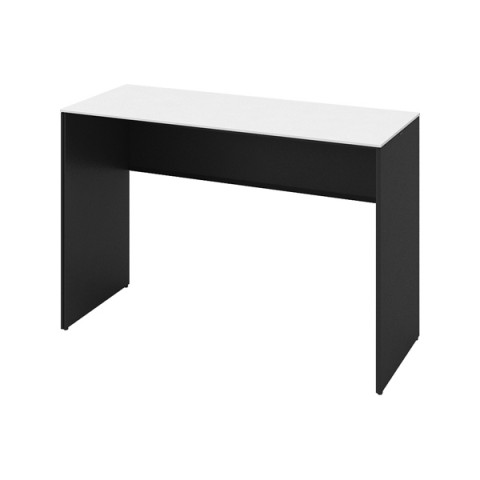 オカムラ オフィスデスク 完成日 組立不要 ソリスト パネル脚 平机 ハイタイプ(1000H) D600 脚色ブラック メラミン天板(ホワイト) 3K26NC-MK61