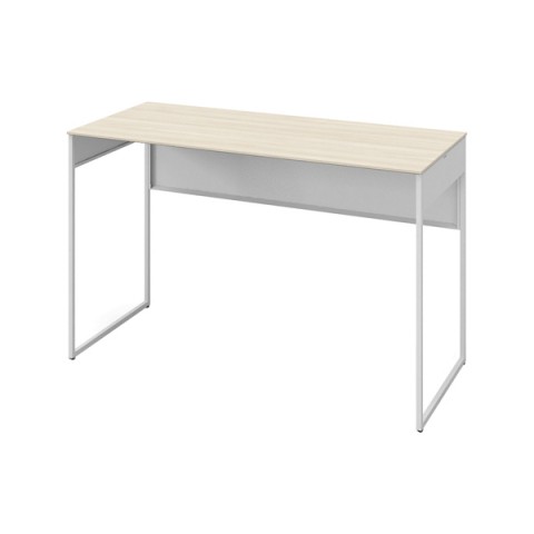 オカムラ オフィスデスク 完成日 組立不要 ソリスト フレーム脚 平机 ハイタイプ(1000H) D700 脚色ネオホワイト メラミン天板(プライズウッド) 3K21LB-MU03