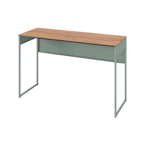 オカムラ オフィスデスク 完成日 組立不要 ソリスト フレーム脚 平机 ハイタイプ(1000H) D600 脚色アクセントカラー(セージ) メラミン天板(ティンバーウッド) 3K21NB-MHJ8