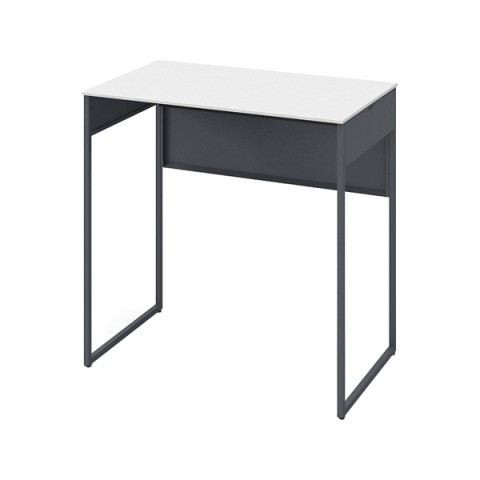 オカムラ オフィスデスク 完成日 組立不要 ソリスト フレーム脚 平机 ハイタイプ(1000H) D600 脚色アクセントカラー(ダークグレー) メラミン天板(ホワイト) 3K21NF-MHK1