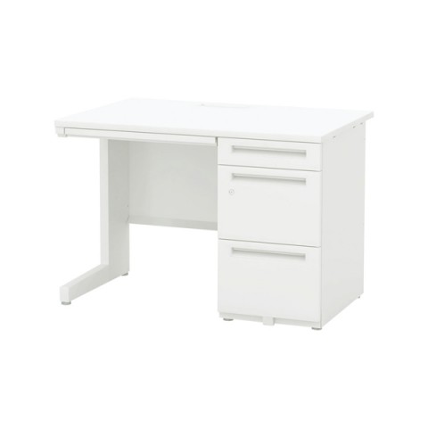 ウチダ オフィスデスク 完成日 組立不要 スカエナエイチ700 エスタイプ 片袖デスク D700 A4-3段 片SS117A4-3SKH7 5-116-2360