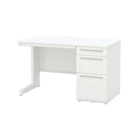 ウチダ オフィスデスク 完成日 組立不要 スカエナエイチ700 エスタイプ 片袖デスク D600 B4-3段 片SS126B4-3SKH7 5-116-5890