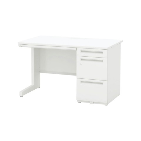 ウチダ オフィスデスク 完成日 組立不要 スカエナエイチ700 エスタイプ 片袖デスク D700 A4-3段 片SS127A4-3SKH7 5-116-2370