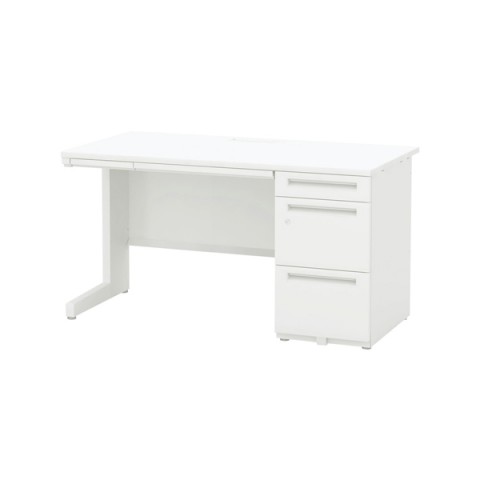 ウチダ オフィスデスク 完成日 組立不要 スカエナエイチ700 エスタイプ 片袖デスク D700 A4-3段 片SS147A4-3SKH7 5-116-2380