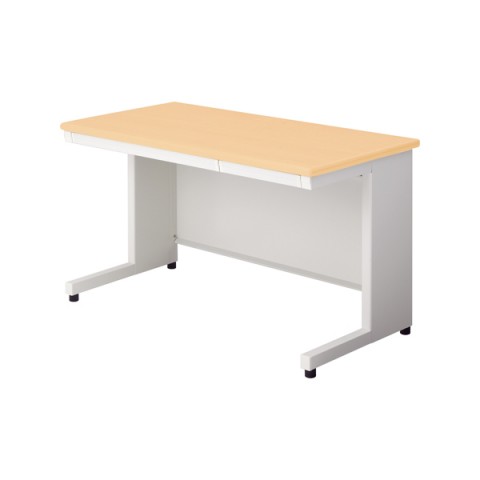 プラス オフィスデスク 完成日 組立不要 リード 平机 L字脚 引出し付 D600 LE-N106H 770-772