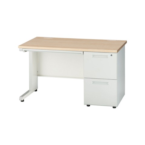 イノウエ オフィスデスク 完成日 組立不要 GSD & GSH 片袖机 W1200 2段右袖 ホワイト GSD-W127-2R NA