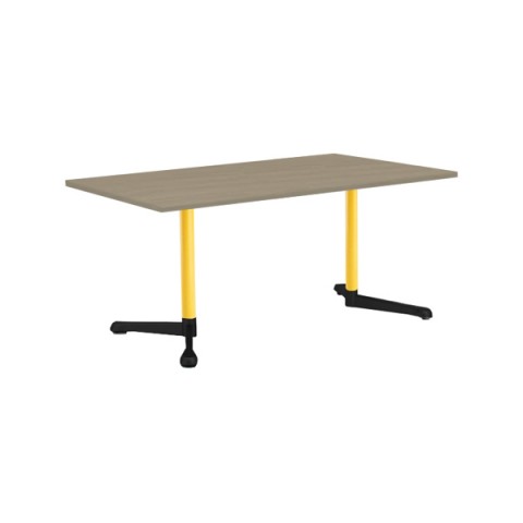 オカムラ ミーティングテーブル 完成日 組立不要 アクティアフェロー 長方形タイプ Y字脚 脚色ブラック アジャスター W1500 D900 93N8AC-MFC2