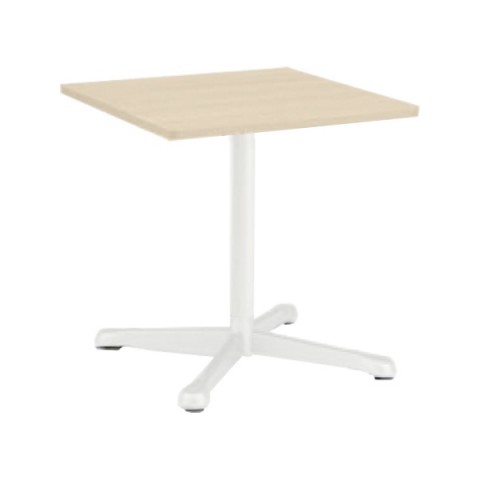 オカムラ ミーティングテーブル 完成日 組立不要 アクティアフェロー 正方形タイプ 昇降タイプ 十字脚 脚色ネオホワイト アジャスター W800 プライズウッド天板 93N1YN-MDZ7