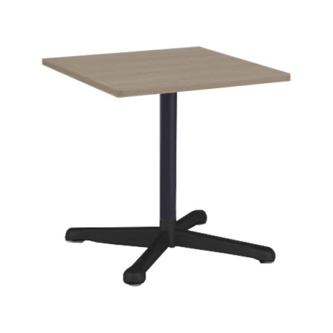 オカムラ ミーティングテーブル 完成日 組立不要 アクティアフェロー 正方形タイプ 昇降タイプ 十字脚 脚色ブラック アジャスター W800 プライズウッド天板 93N7YN-MDA5